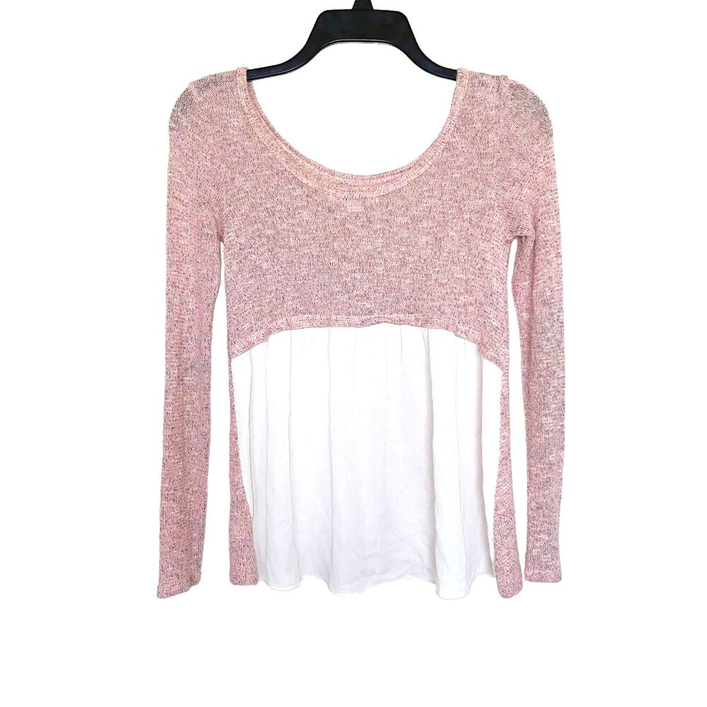 Moa Moa Sweater Size Large Girls Knit Long Sleeve Pink   Flowy Dressy Kids